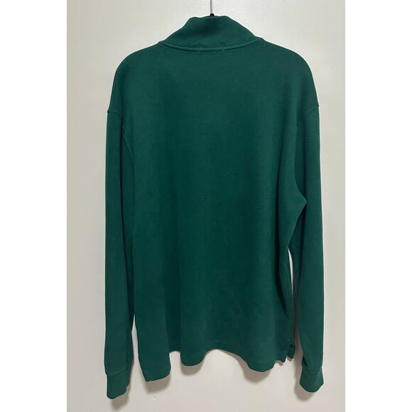 Polo Ralph Lauren Estate Rib Dark Green Quarter-Zip Pullover Large - Picture 7 of 7